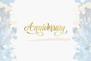 Free vector pastel wedding anniversary card vector