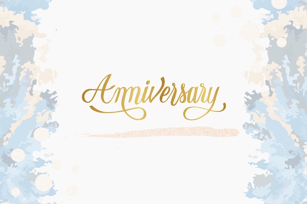 Free Vector pastel wedding anniversary card vector
