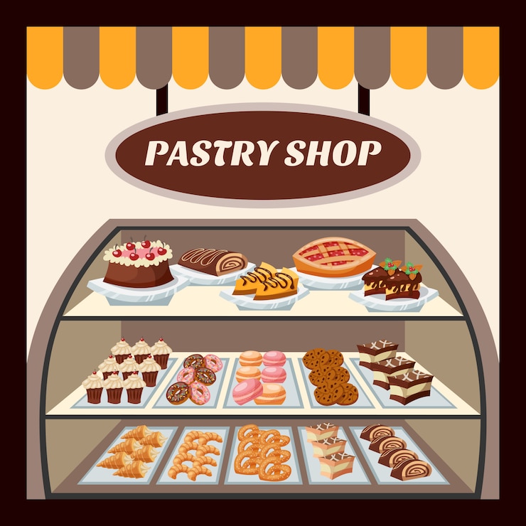 無料Vector ペストリーショップの背景