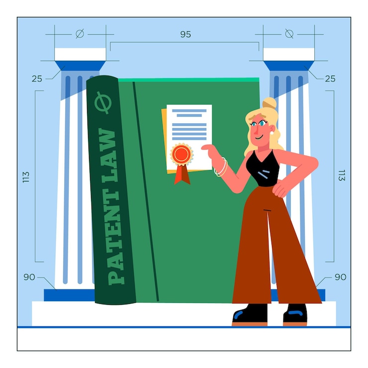 Free Vector patent law concept