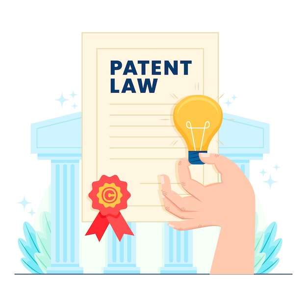 Patent law copyright illustration