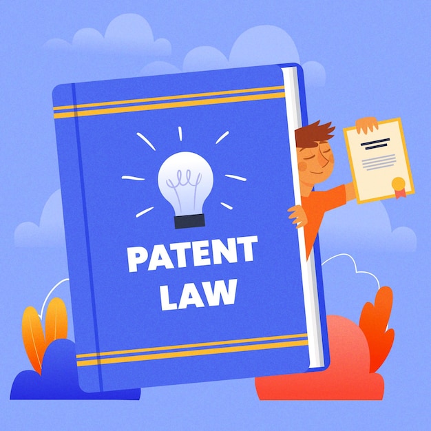 Free vector patent law legal rights concept