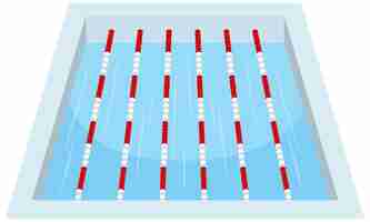 Free vector paths for dip in sport pool isolated