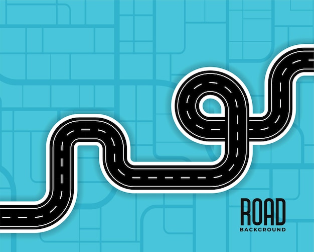 Pathway route winding roads illustration