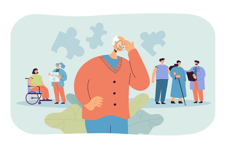 Free Vector patients with alzheimers disease