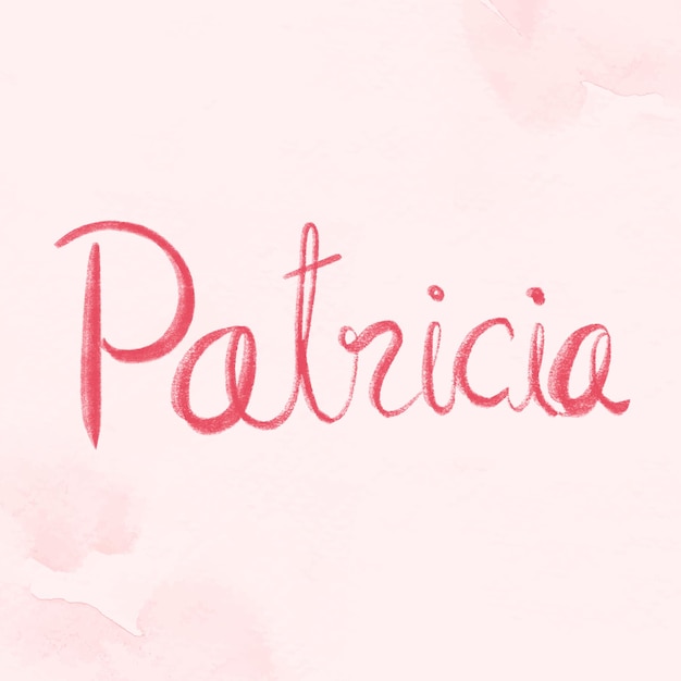 Free vector patricia name script pink vector font