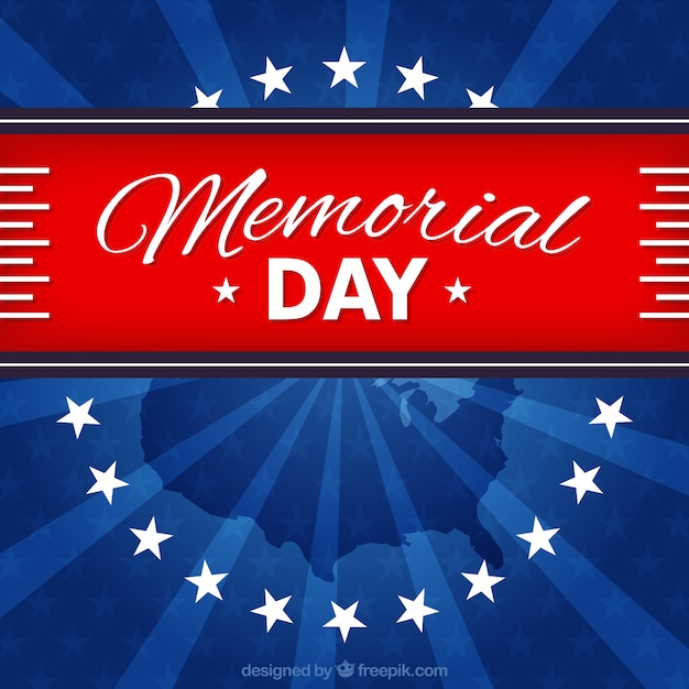 Free vector patriotic background for memorial day