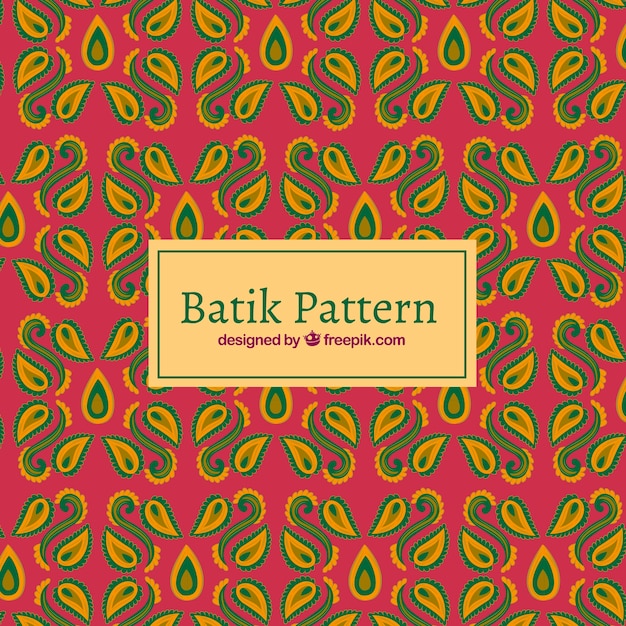 Pattern of abstract shapes in batik style