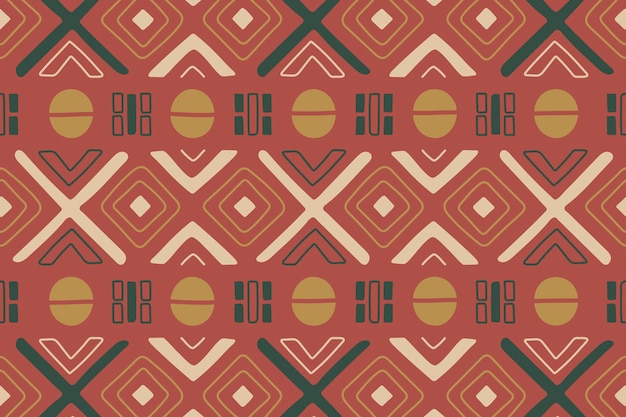 Pattern background, ethnic seamless aztec design, colorful geometric style, vector