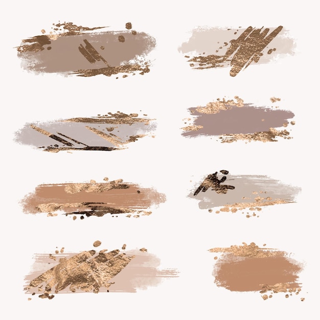 Free vector pattern brush stroke set