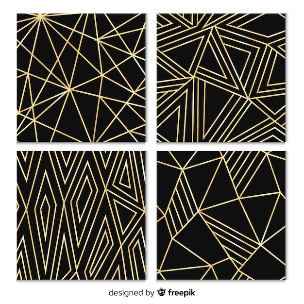  pattern collection with geometric shapes
