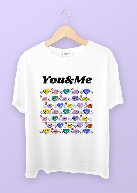 Прикольная футболка с сердечками на День святого Валентина