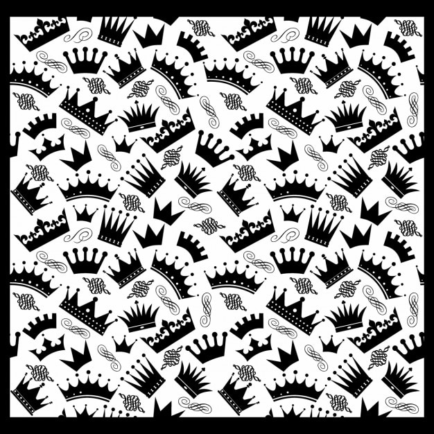 Free vector pattern of crowns