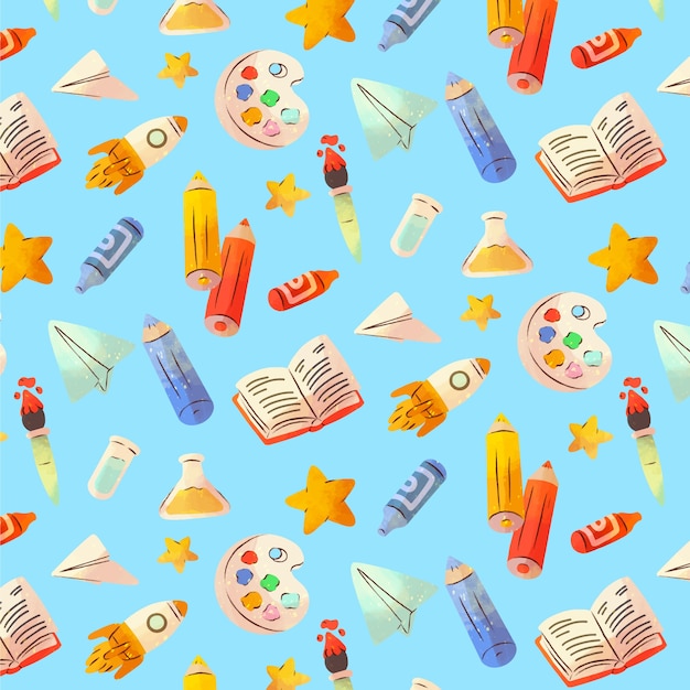 Free vector pattern design for back to school season celebration