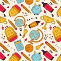 Free vector pattern design for back to school season celebration