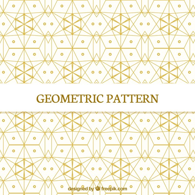 Pattern of golden geometric shapes