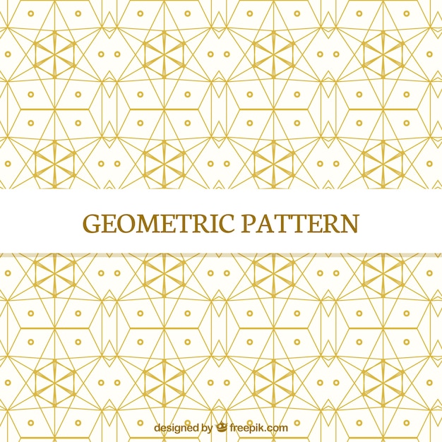 Pattern of golden geometric shapes