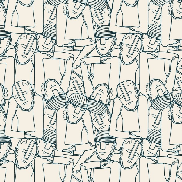 Free Vector pattern of happiness and sadness