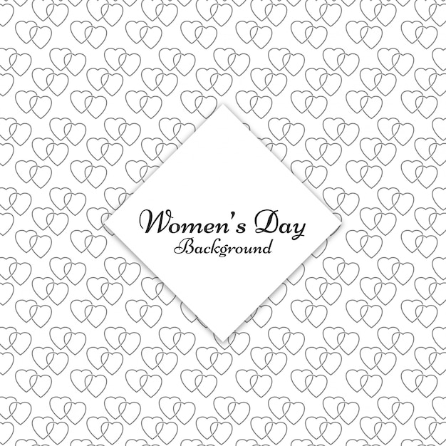 Pattern of hearts for woman's day
