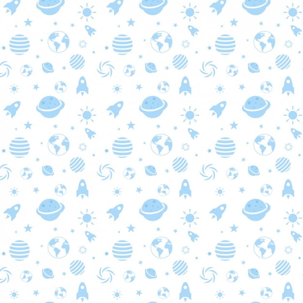 Free vector pattern made of space icons