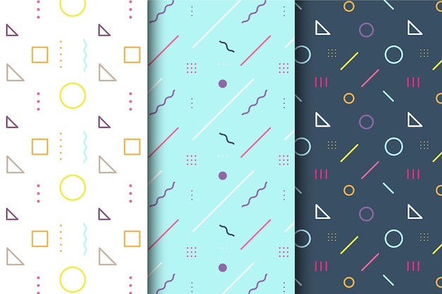 Free vector pattern minimal geometric pack