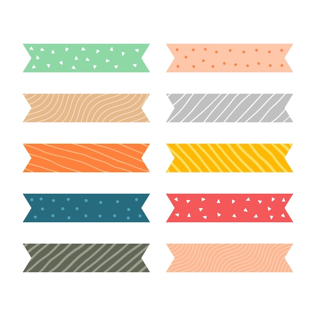 Free vector pattern ribbon in colorful kids style