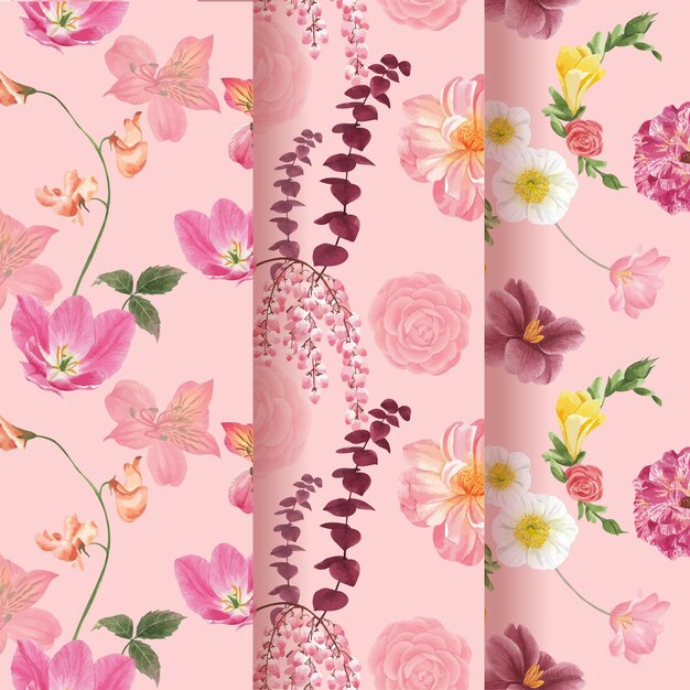 アネモネの花の背景 プレミアムベクター