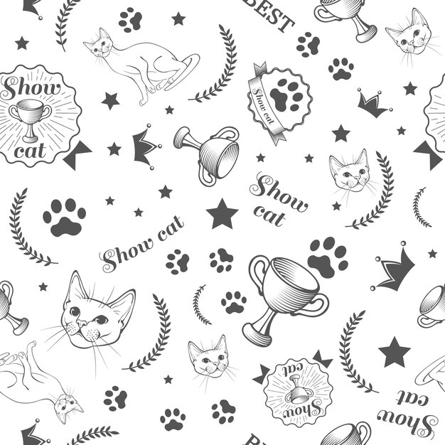 Pattern on show cats
