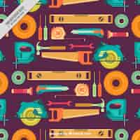 Free vector pattern of tools in flat design