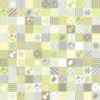 Free vector pattern tulips and chamomile