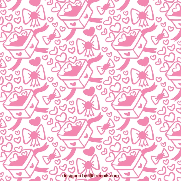 Pattern of valentine gift boxes 