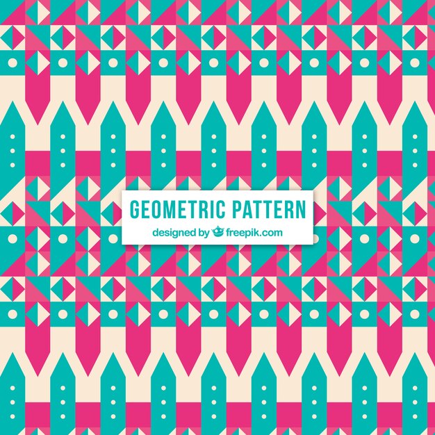 Pattern of vintage geometric shapes