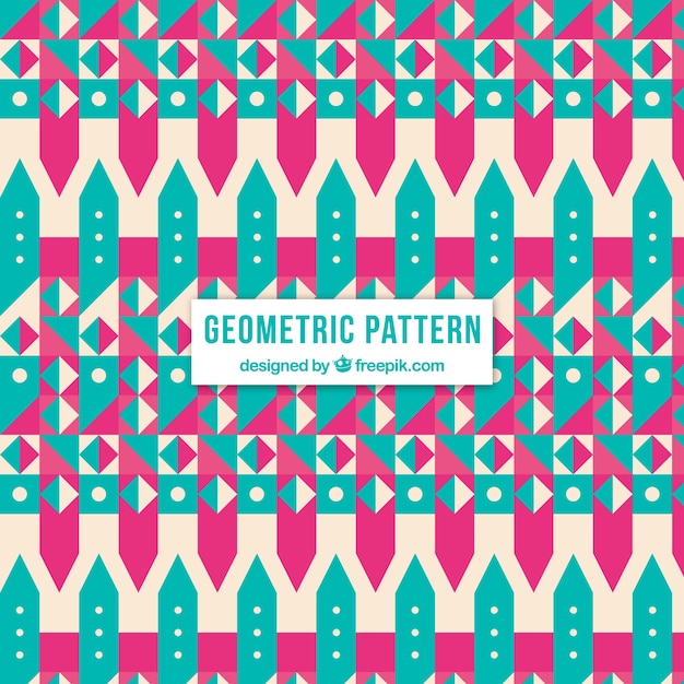 Pattern of vintage geometric shapes