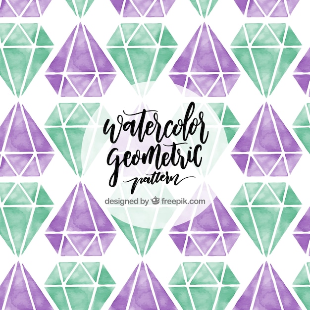 Free vector pattern of watercolor diamond