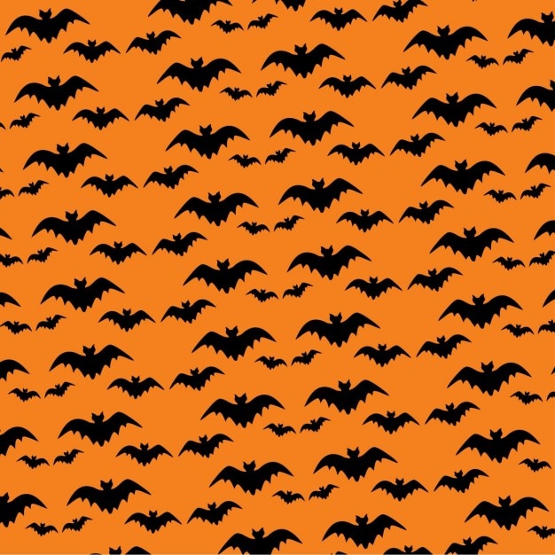 Free vector pattern with bats for halloween