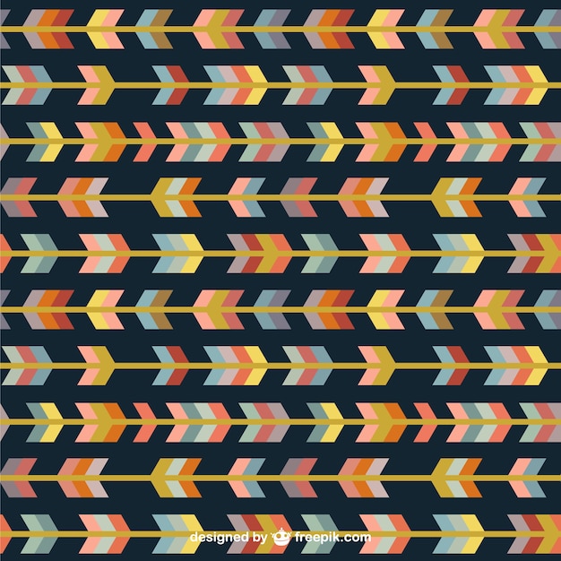 Free vector pattern with colorful arrows