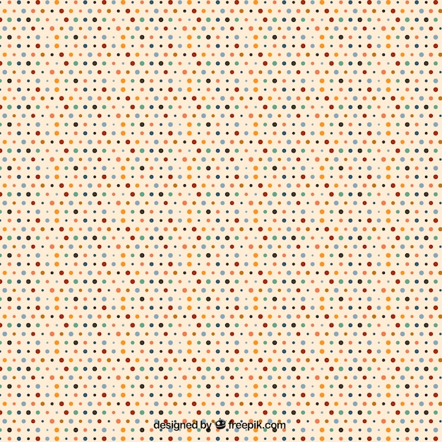 Vettore gratuito pattern con puntini colorati