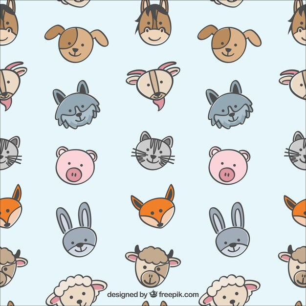 Pattern with cute animals