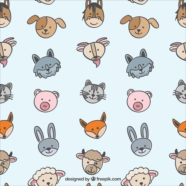 Pattern with cute animals