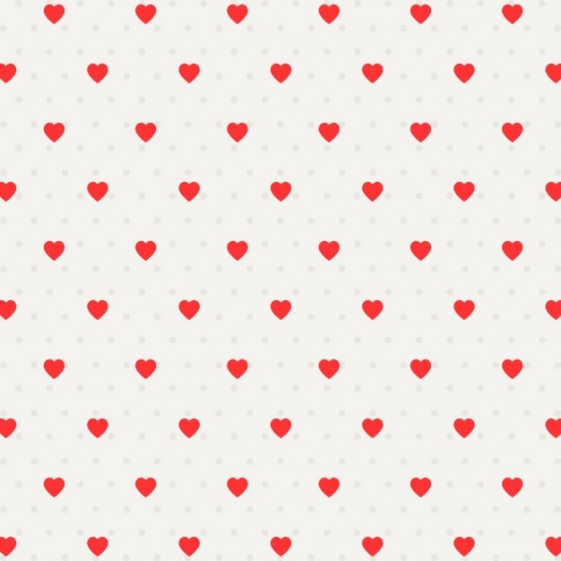 Free vector pattern with dots and hearts