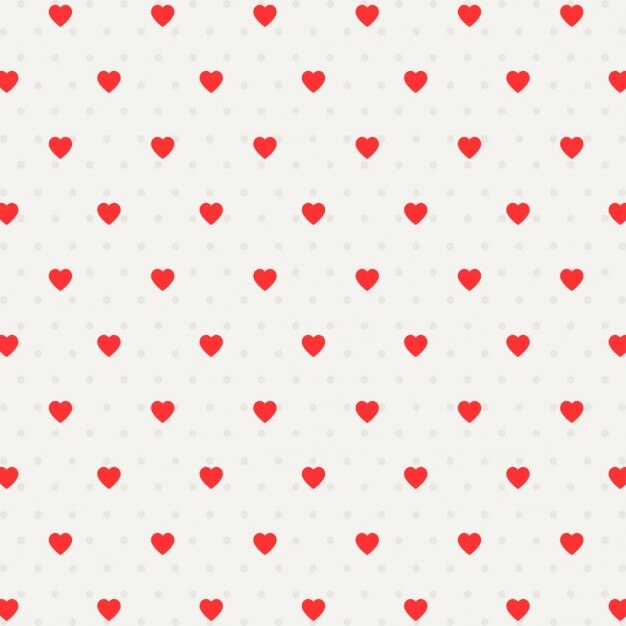 Pattern with dots and hearts