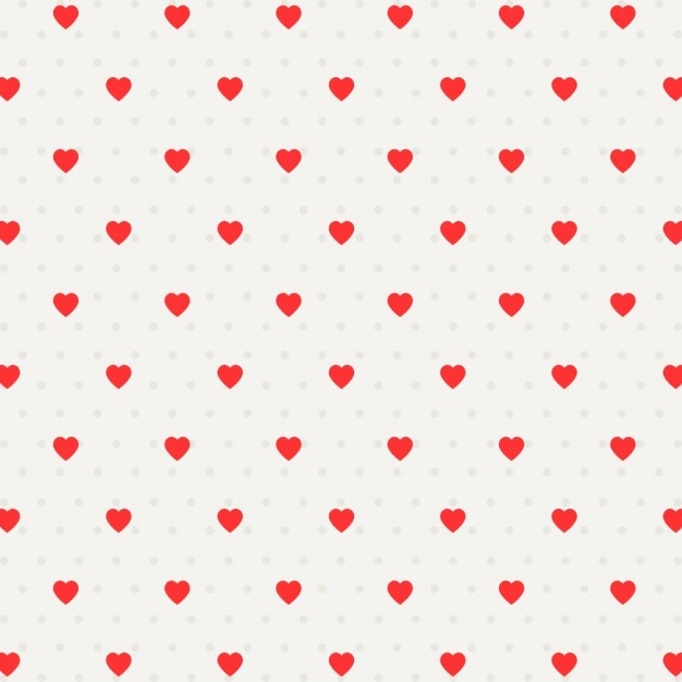 Pattern with dots and hearts