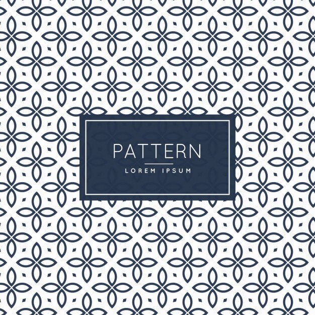 Pattern with floral shapes