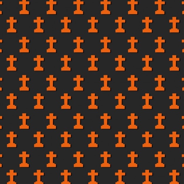 Free vector pattern with graves for halloween