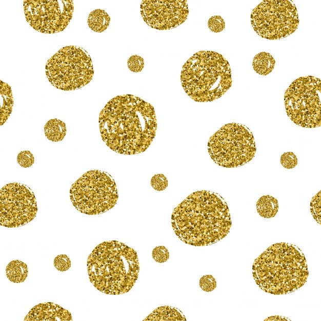 Free Vector pattern with hand drawn golden dots 