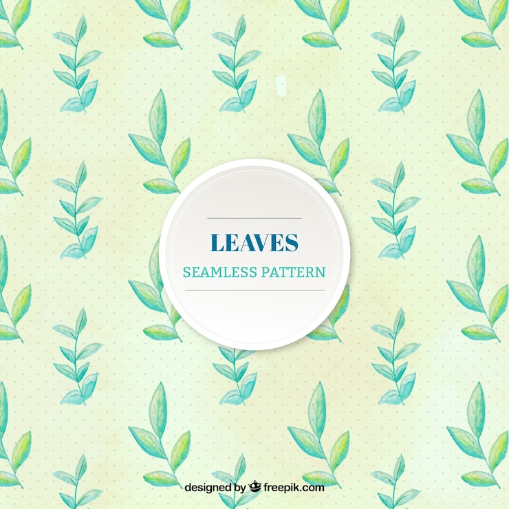 Free Vector pattern with leaves in green tones