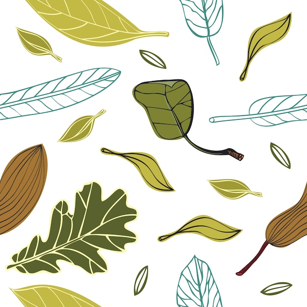 Pattern with leaves