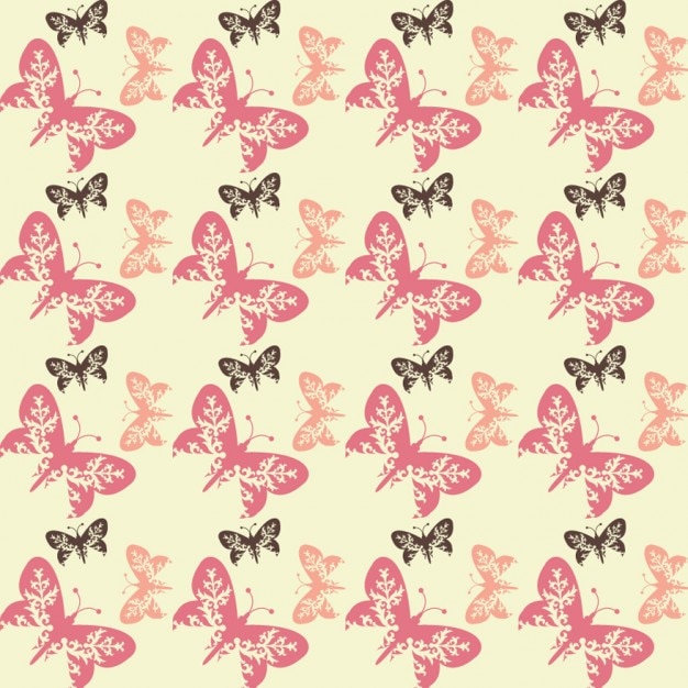 Pattern with ornamental butterflies