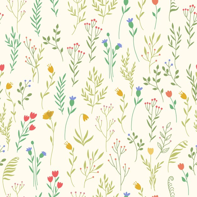 pattern with plant elements