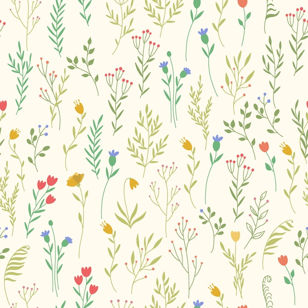 pattern with plant elements